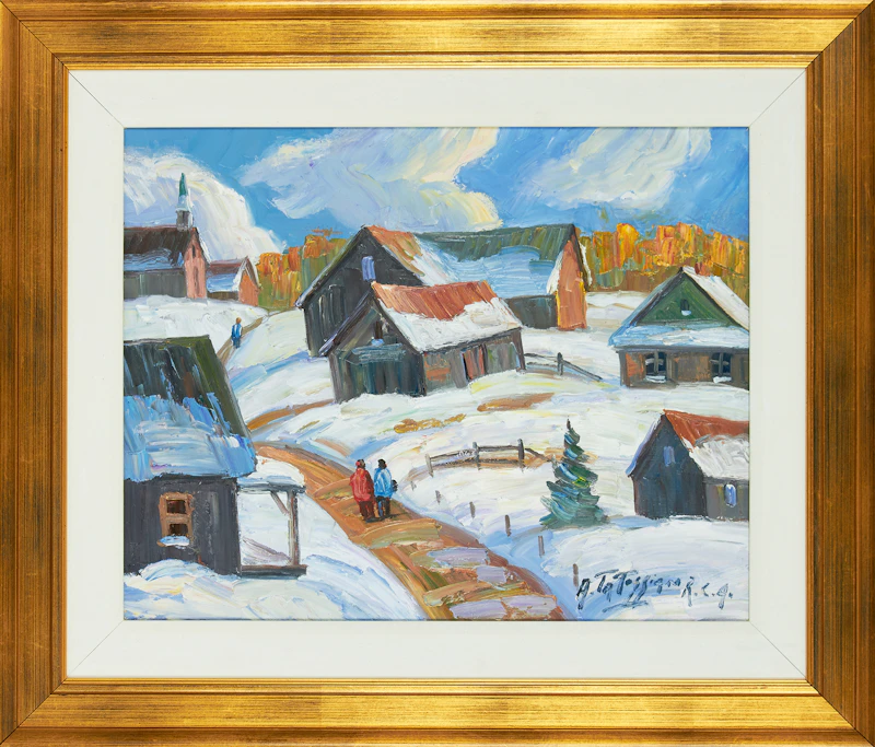 Armand Tatossian, Hiver à Ste. Marthe, oil on canvas - view 2
