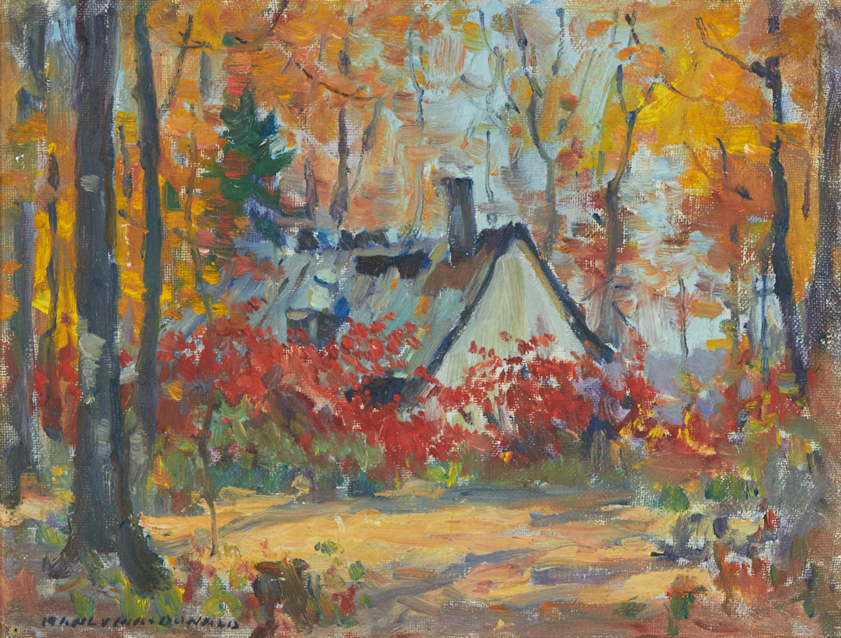 Manly Edward MacDonald, Cottage in Autumn, oil on canvas