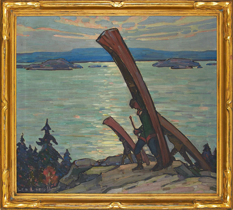 Frederick Nicholas Loveroff, The Portage, oil on canvas - view 2