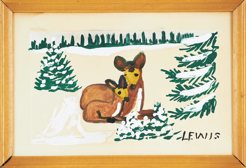 Maud Lewis, Deer, mixed media on card - view 2