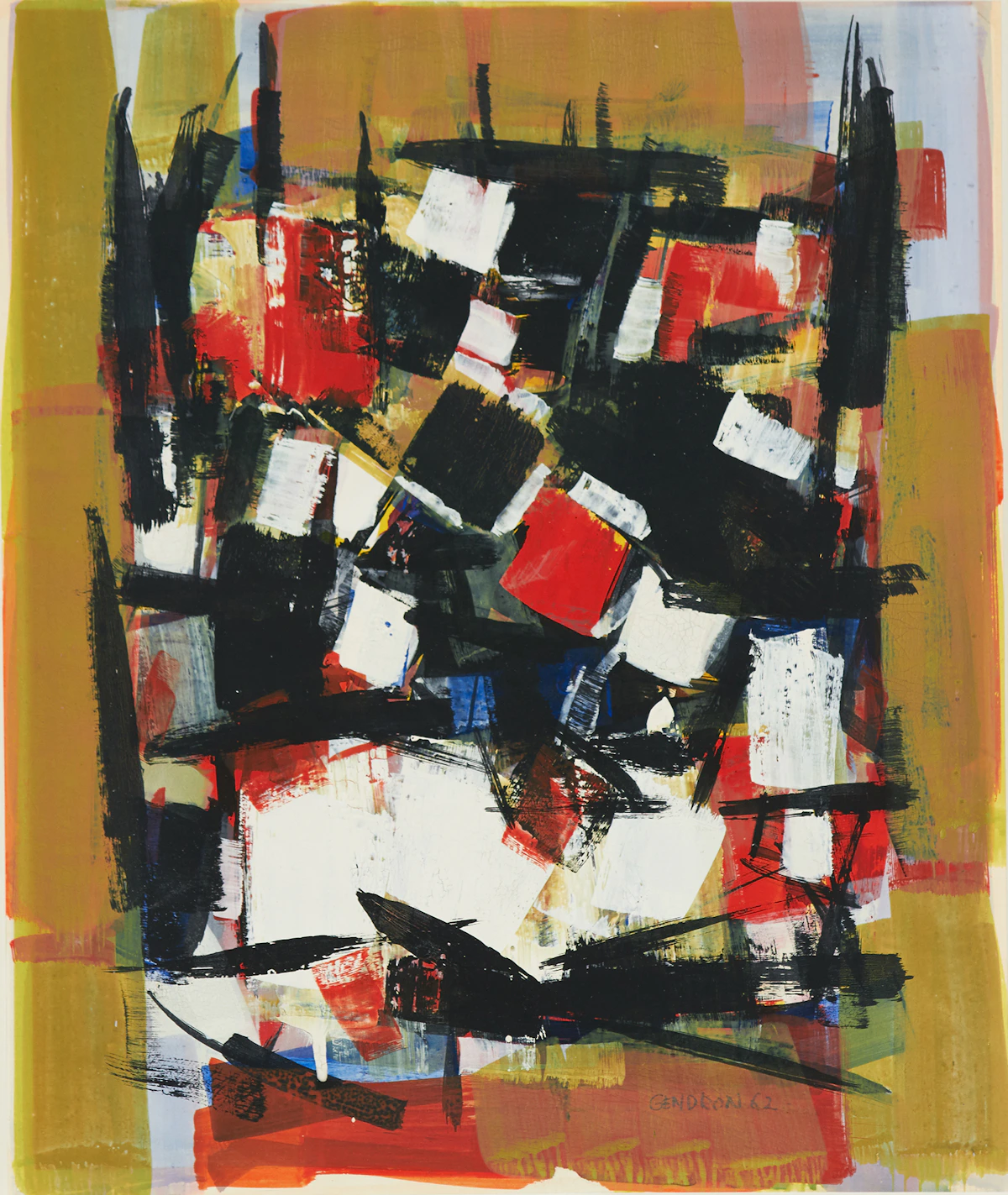 Pierre Gendron, Sans titre, gouache on paper, 1962