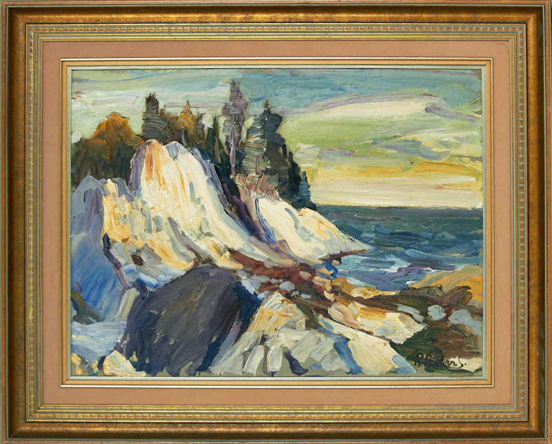 René Richard, Bord de mer, oil on board - view 2