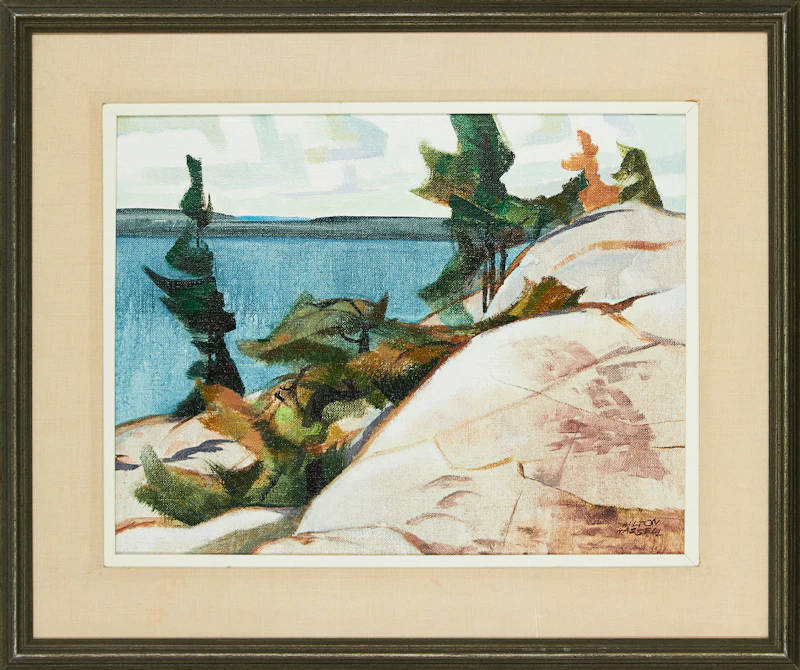 Hilton MacDonald Hassell, Pines at Kilbear Point, Georgian Bay, acrylic on canvas board - view 2