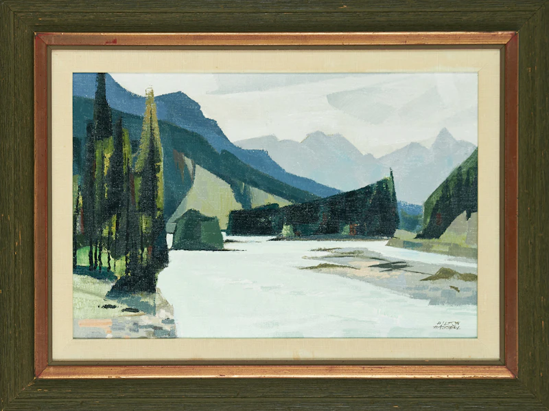 Hilton MacDonald Hassell, Kicking Horse River (Near Field, B.C.), acrylic on canvas board - view 2