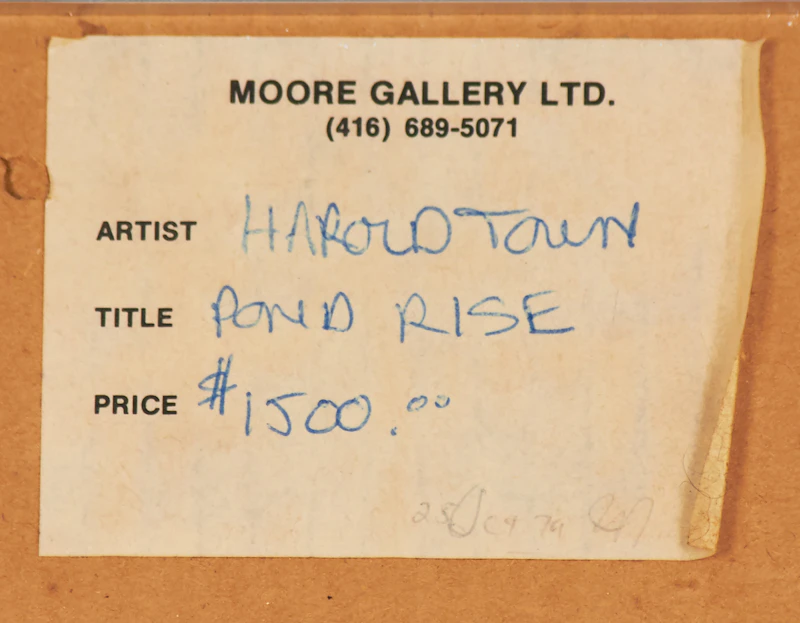 Harold Barling Town, Pond Rise, single autographic print, 1957 - view 3