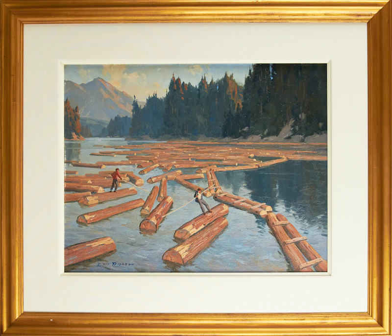 Eric Riordon, On the North River, Laurentians, oil on board - view 2