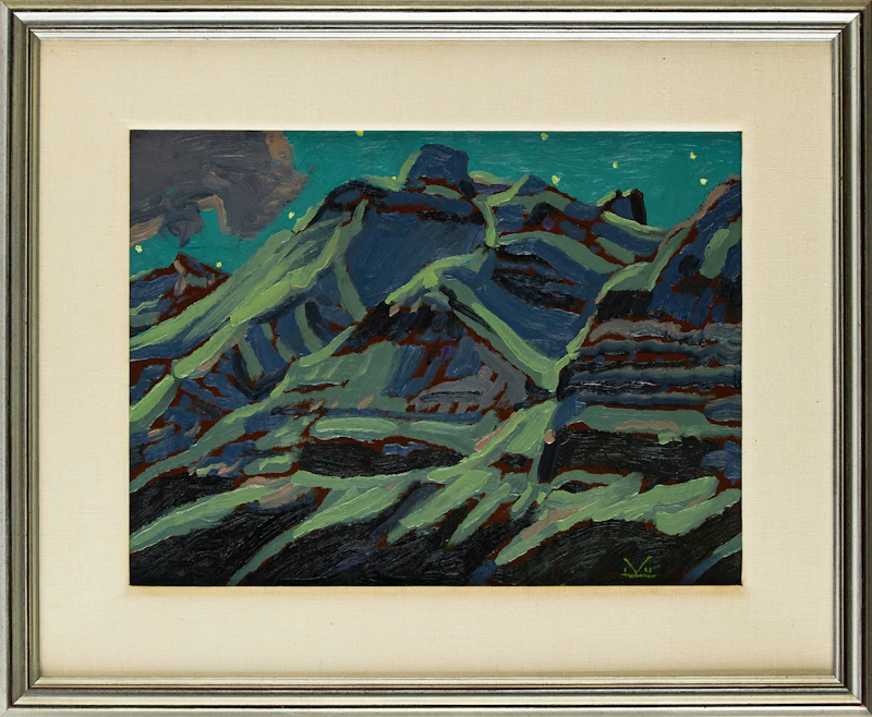 Illingworth Holey Kerr, Mountain Moon, oil on canvas board, 1987 - view 2