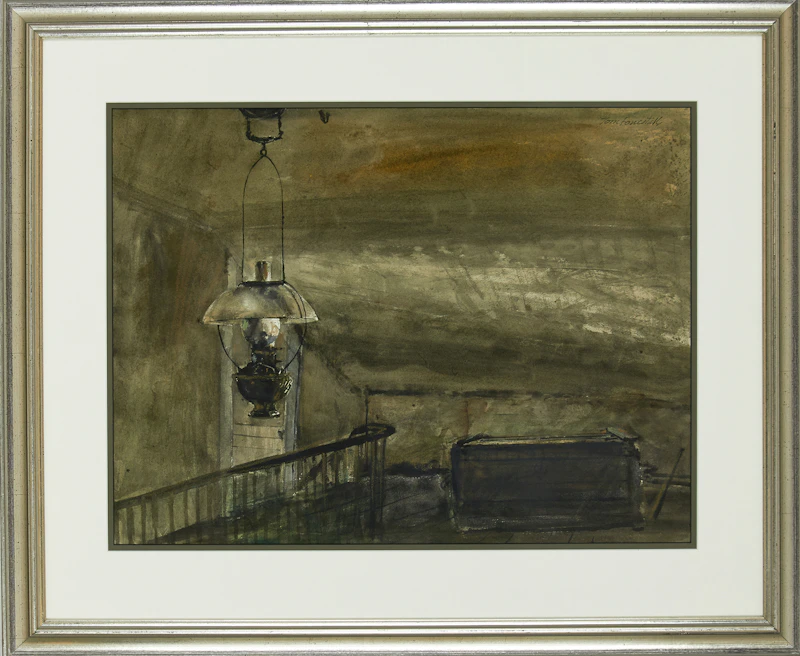 Thomas de Vany Forrestall, Interior with Lamp, watercolour - view 2