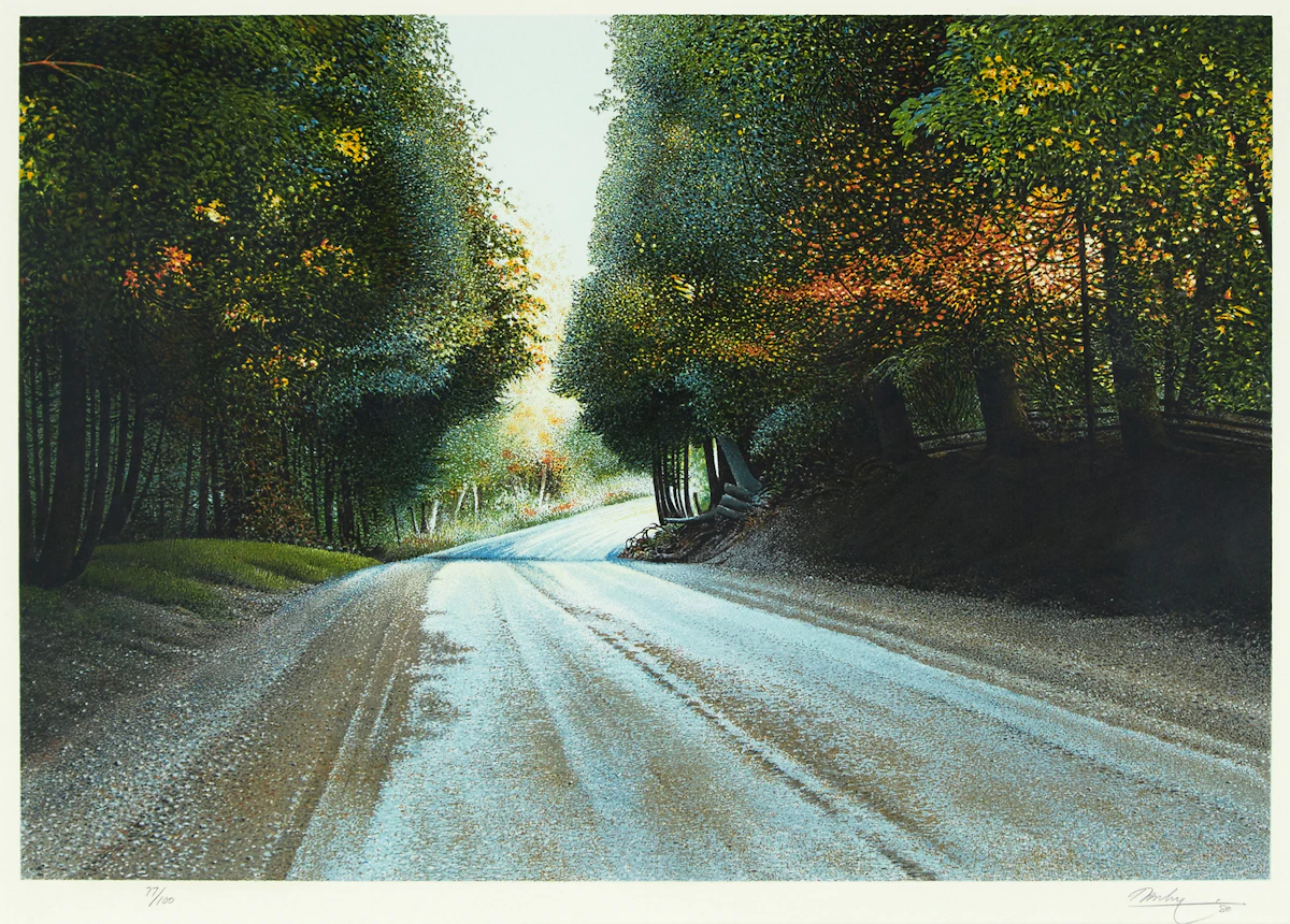 Kenneth Danby, Autumn Thrust, colour serigraph, 1980