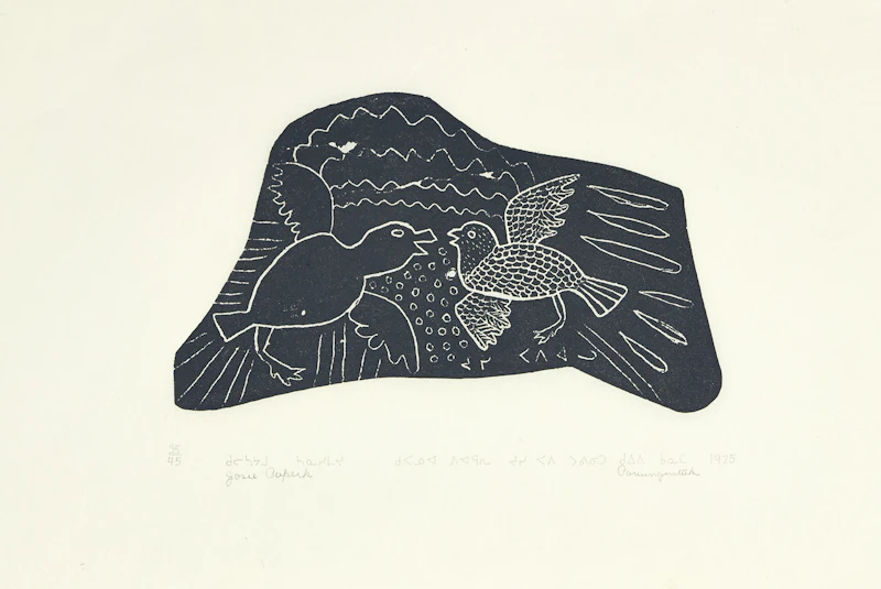 Mother and Baby Bird; Mother Duck with Babies; Duck by Josie Pamiutu Paperk