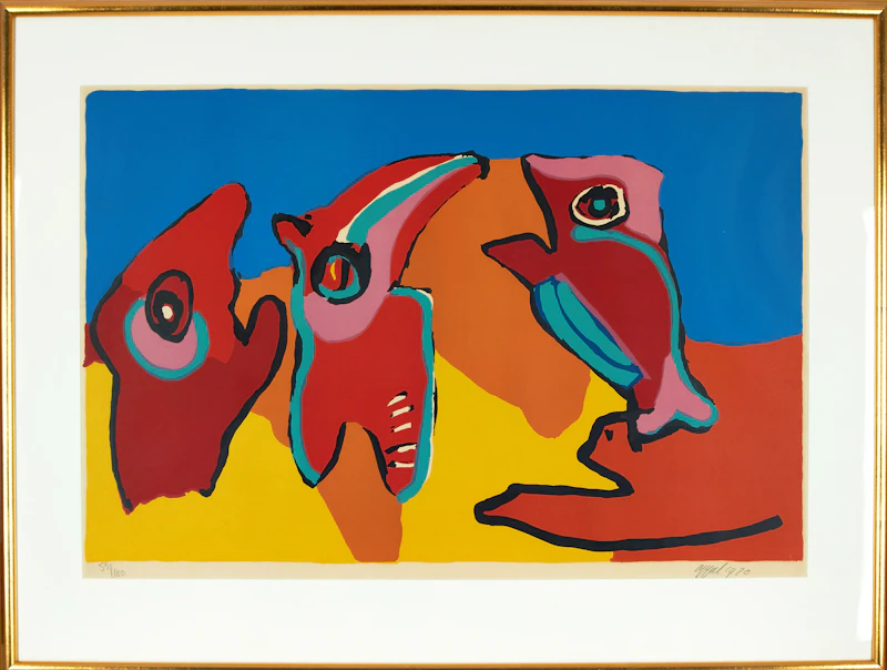 Karel Appel, Dancing in the Spring, colour lithograph, 1970 - view 2