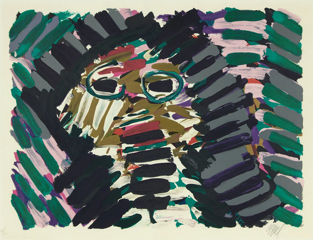 Karel Appel, Street Kitten, colour lithograph