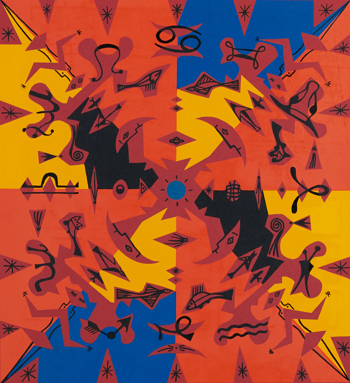 Alfred Pellan, Zodiaque, serigraph, 1972