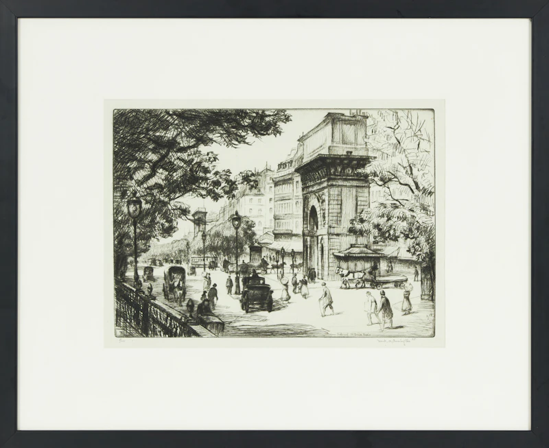 Frank Milton Armington, Boulevard St. Denis, Paris, etching, 1925 - view 2