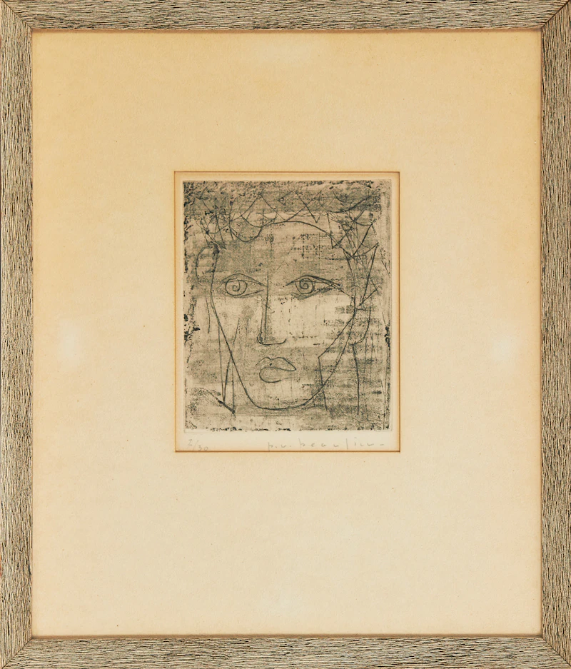 Paul-Vanier Beaulieu, Portrait Study, etching - view 2