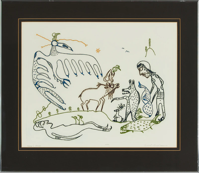Norval Morrisseau, Shaman’s Dream, coloured intaglio - view 2