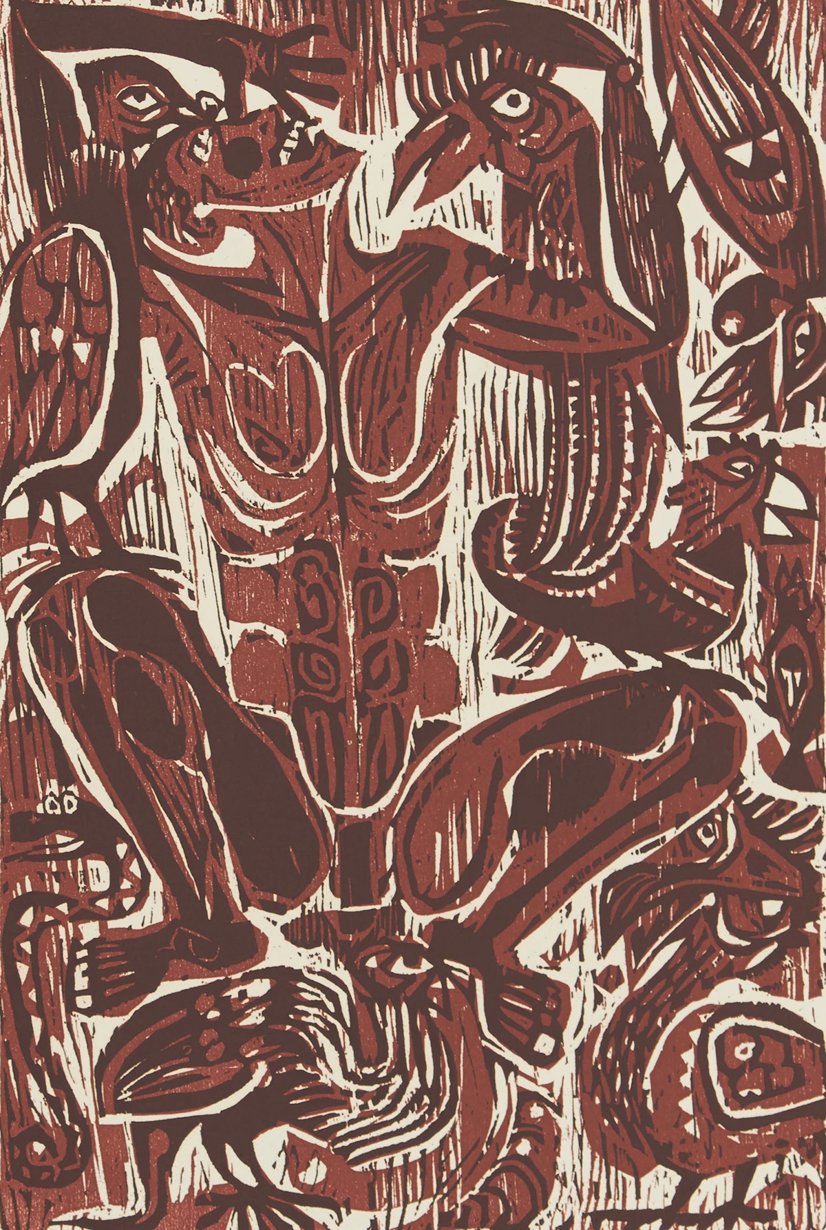 Robert Bruce, The Happy Gamekeeper, colour woodblock
