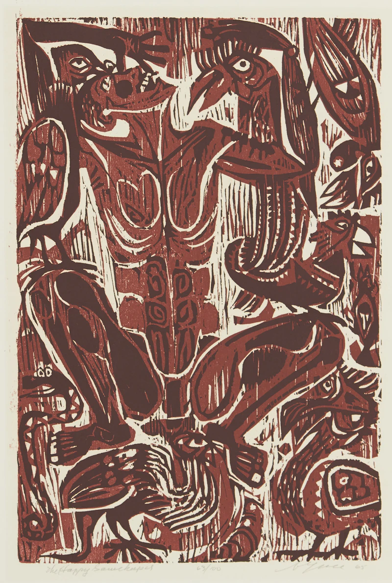 Robert Bruce, The Happy Gamekeeper, colour woodblock - view 2