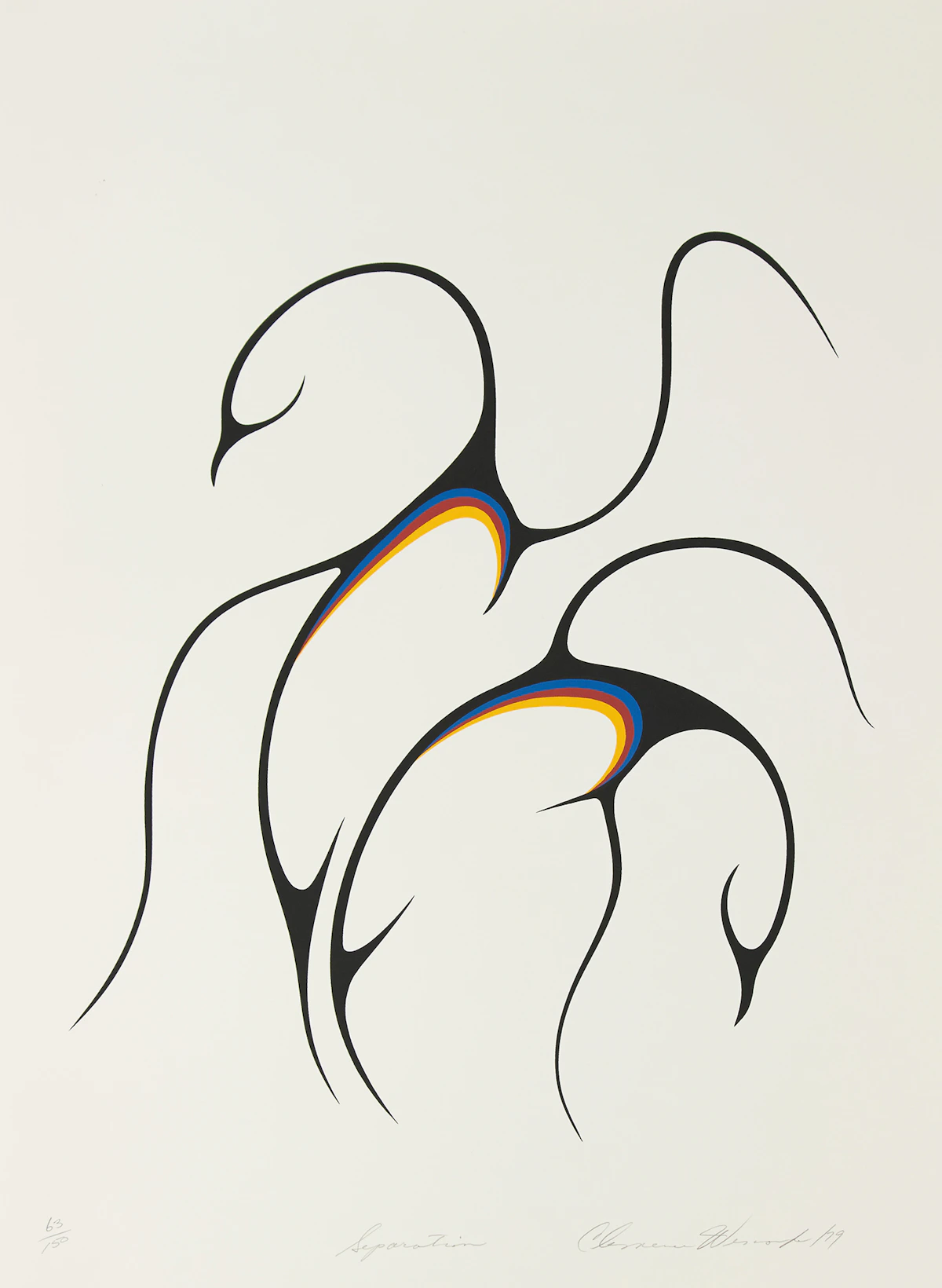 Clemence Wescoupe, Separation, colour screenprint, 1979