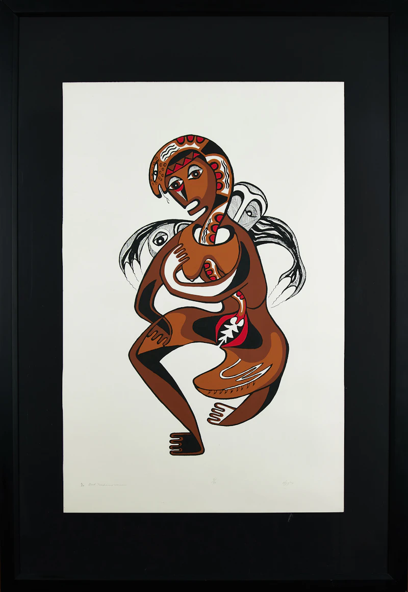 Daphne Odjig, Big One and the Bad Medicine Woman, colour serigraph, 1974 - view 2