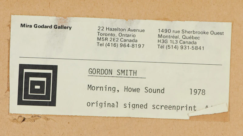 Gordon Appelbe Smith, Morning, Howe Sound, colour silkscreen, 1978 - view 2