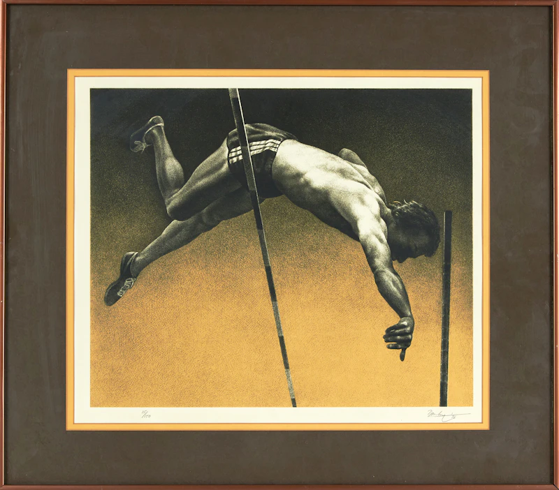 Kenneth Danby, The Vaulter, colour serigraph, 1976 - view 2