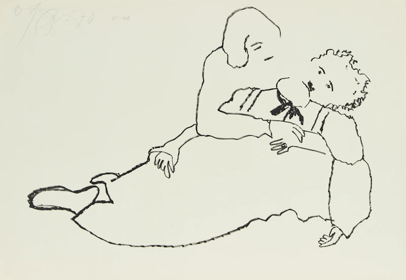 Charlie Chaplin and Edna Purviance by Harold Barling Town