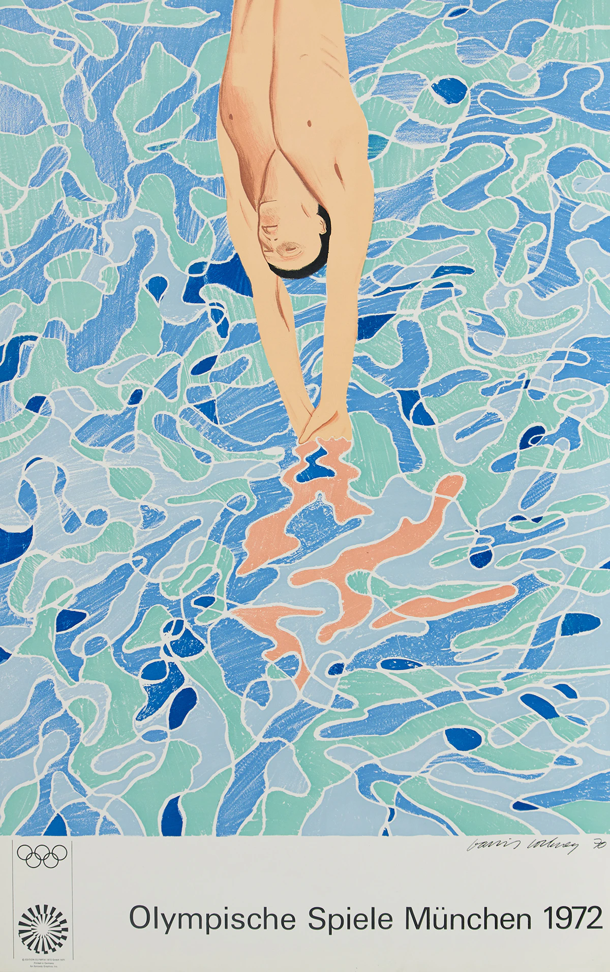 David Hockney; Tom Wesselman; Peter Phillips; Horst Antes, Four 1972 Munich Olympic Posters, four posters, 1972