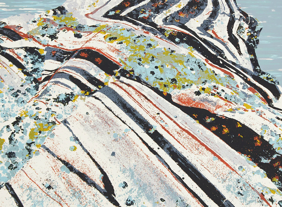 Edward John Bartram, Rockscape #8, colour screenprint, 1976