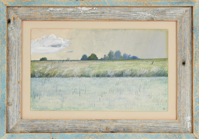 William Kurelek, Prairie Landscape, mixed media on board - view 2