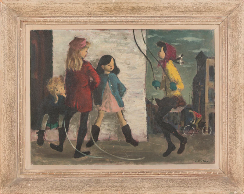 William Arthur Winter, Skipping, oil on board - view 2