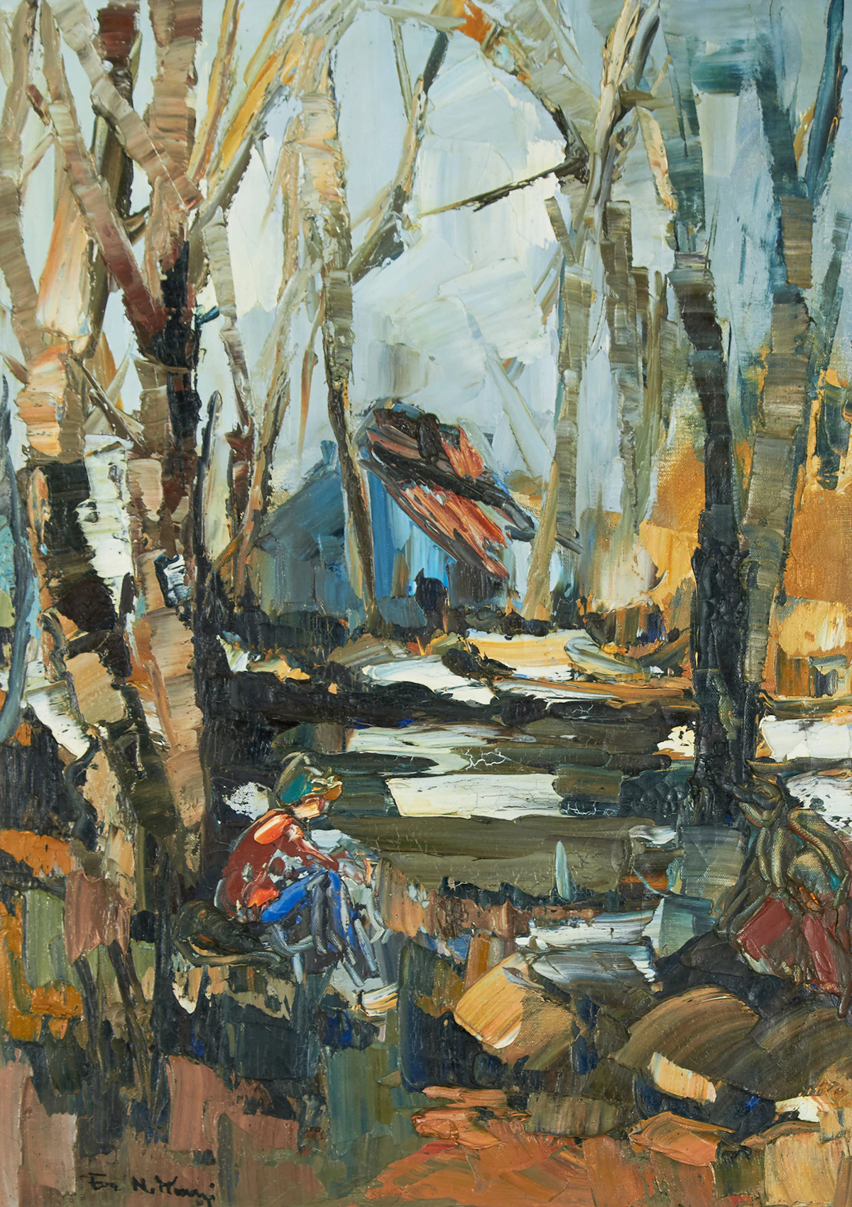 Eve N Mosonyi, Quebec Landscape, oil on canvas