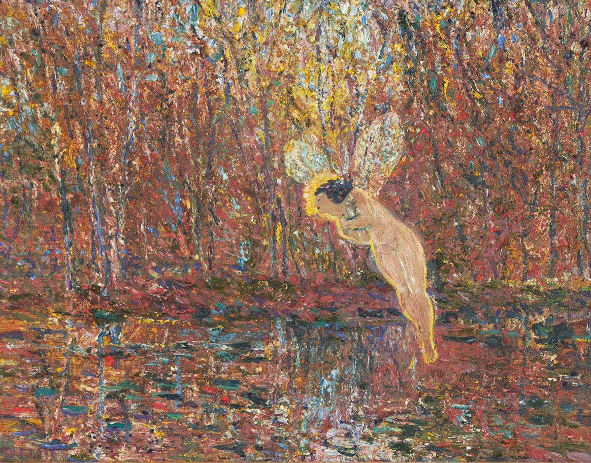 David Drum, Autumn; Midsummer Day Dream, oils on board, 1999