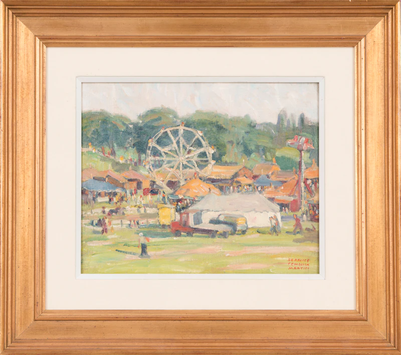 Bernice Fenwick Martin, Circus at Christie Pits Park, July 1st, oil on canvas board, circa 1939 - view 2