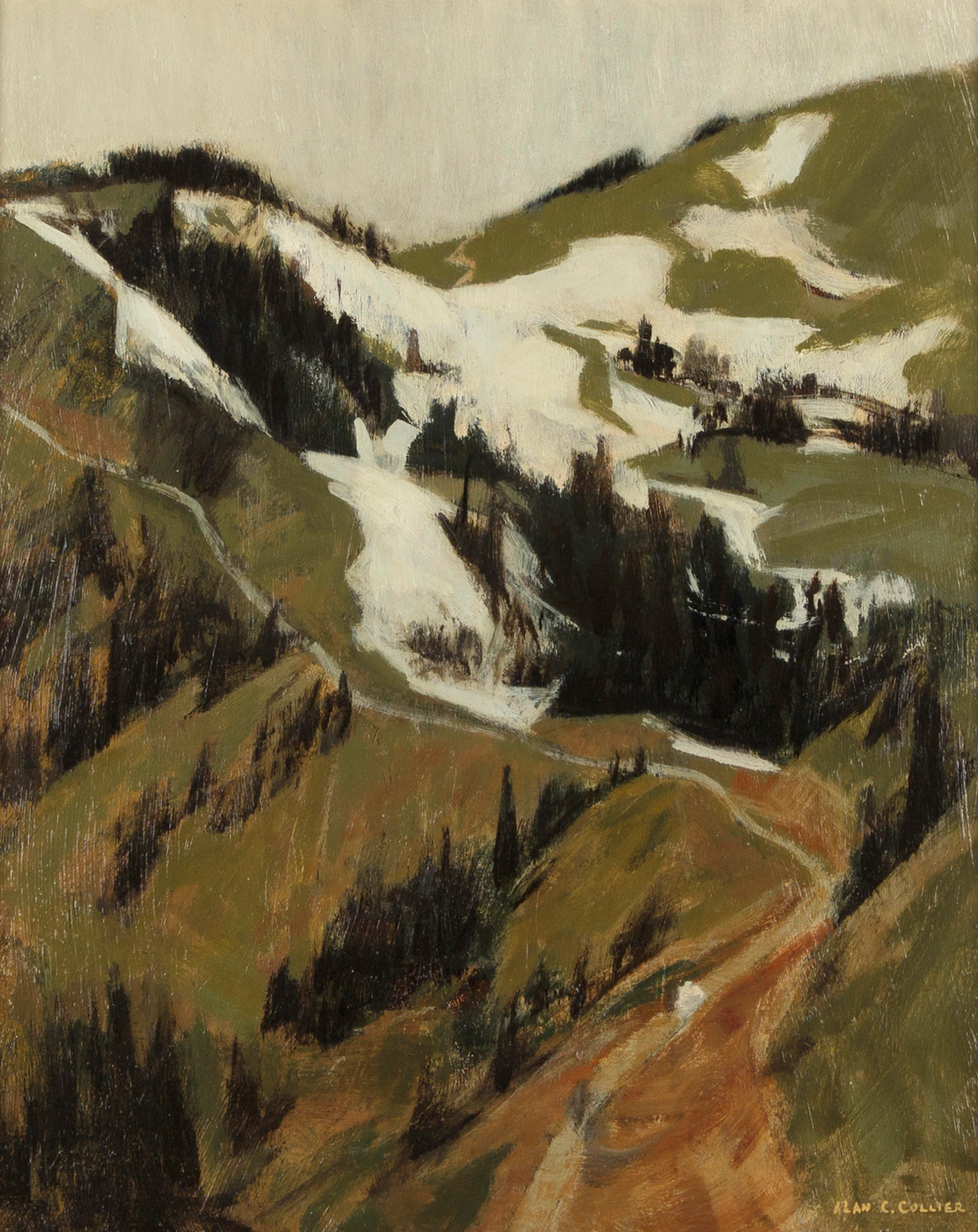 Alan Caswell Collier, Hurricane Ridge, Olympic Mountains, oil on board