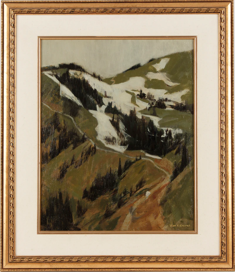 Alan Caswell Collier, Hurricane Ridge, Olympic Mountains, oil on board - view 2