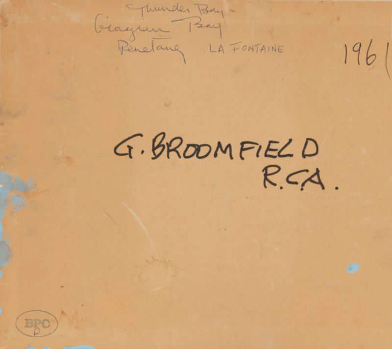 Adolphus George Broomfield, Thunder Beach, Georgian Bay, Penetang, La Fontaine, oil on canvas board, 1961 - view 2