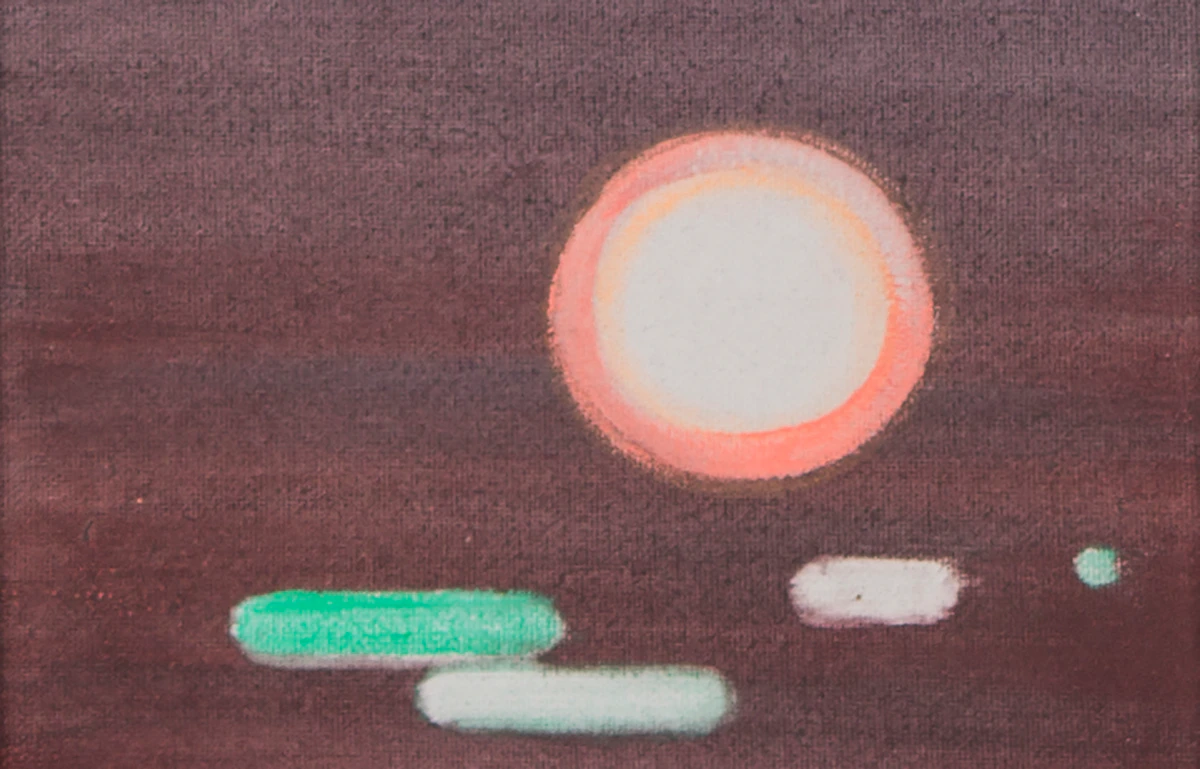 Wanda Koop, Untitled - Lights (Satellite Cities Series), acrylic on canvas