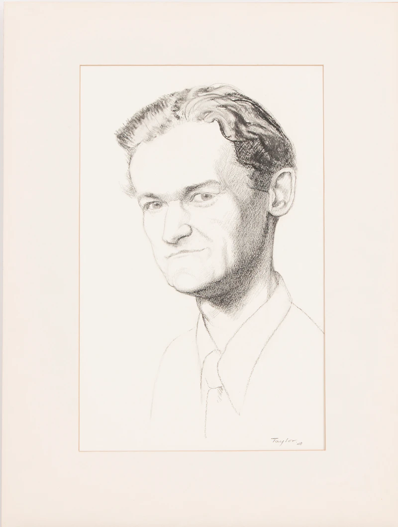 Frederick Bourchier Taylor, Self Portrait Study with Beard; Study for a Portrait of John Kelly, assorted media on paper (2) - view 2
