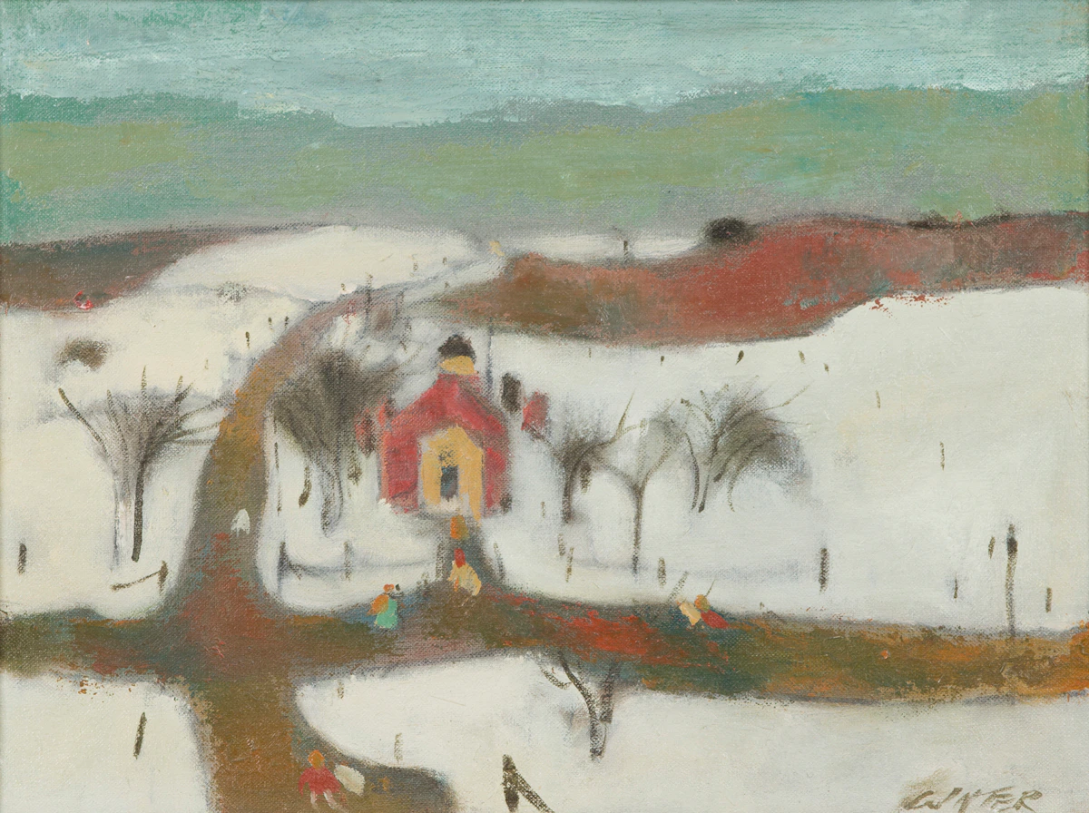 William Arthur Winter, Crossroads, oil on canvas board, 1981