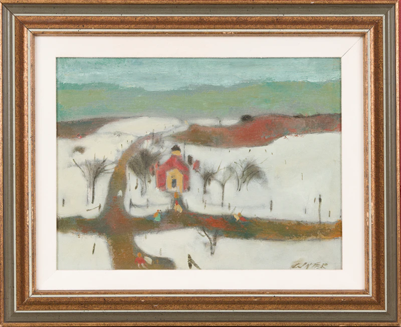 William Arthur Winter, Crossroads, oil on canvas board, 1981 - view 2
