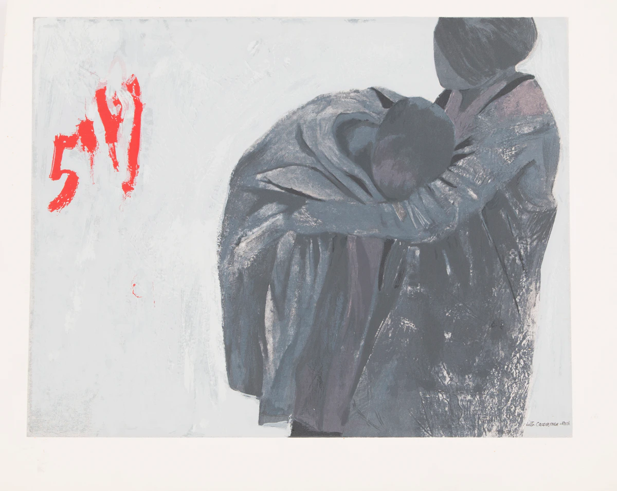 Ghitta Caiserman-Roth, Undressing; Riot; Embrace, assorted media (3)