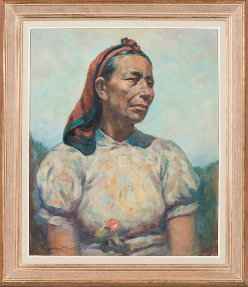 Adam Sherriff Scott, Portrait of a Inuit Woman, oil on canvas - view 2