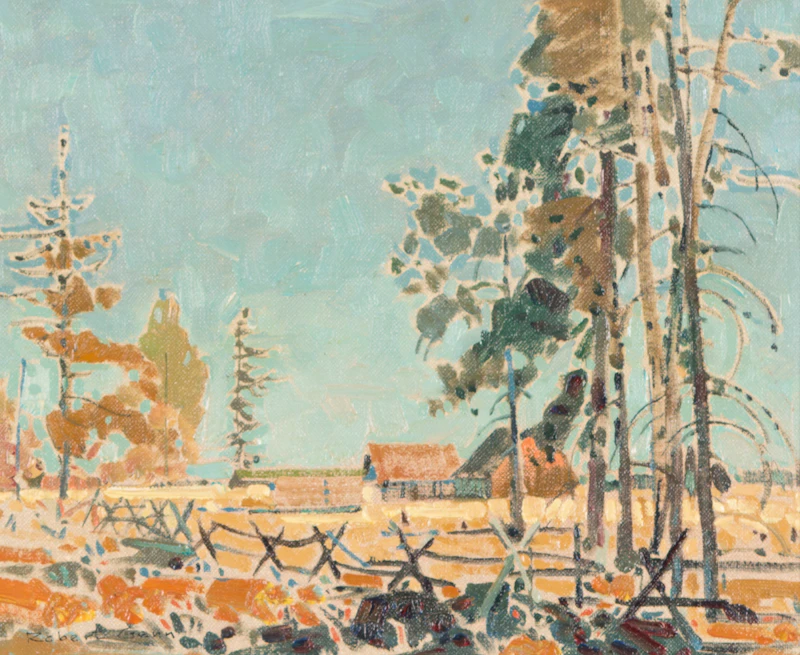 Robert Genn, Chilcotin Landscape, oil on canvas board, 1972 - view 2