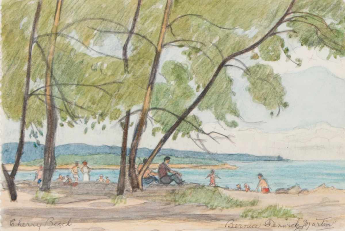Bernice Fenwick Martin, Cherry Beach, graphite