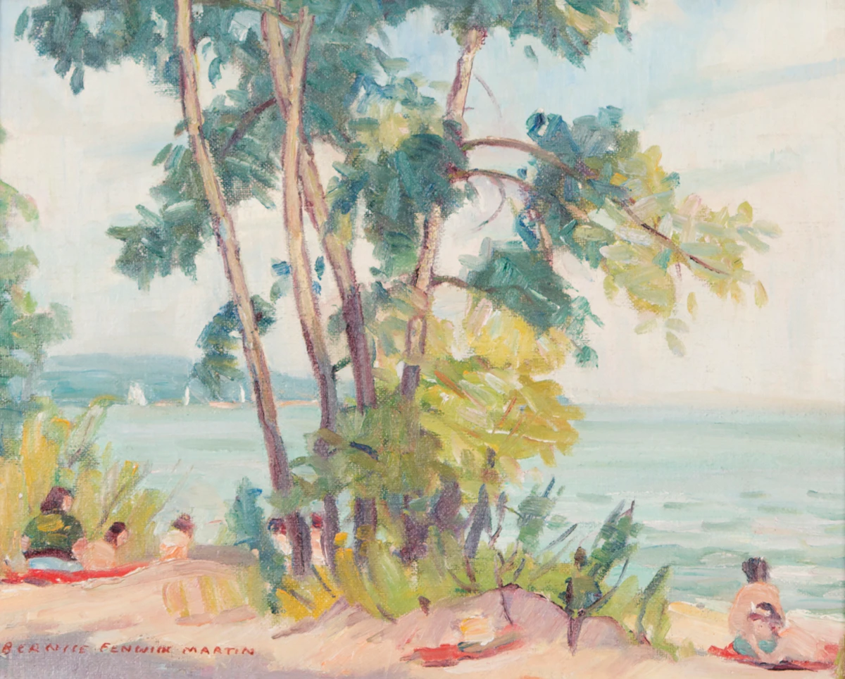 Bernice Fenwick Martin, Cherry Beach, Toronto, oil on canvas board