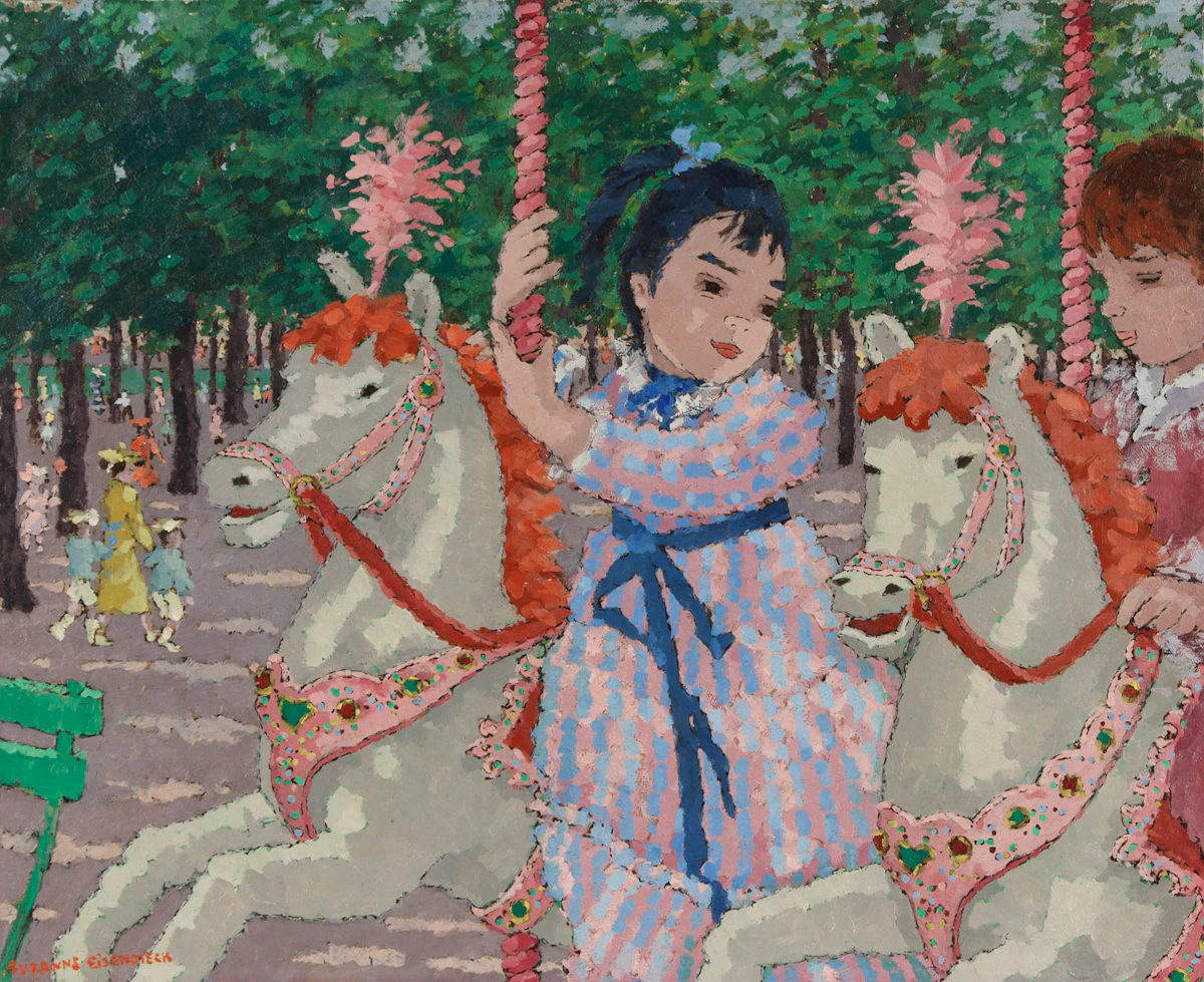 Suzanne Eisendieck, Manege aux Tuileries, oil on canvas