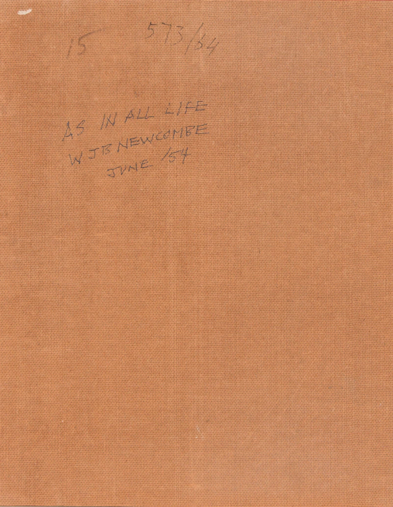 William John Bertram Newcombe, As In All Life, oil on board, 1954 - view 2