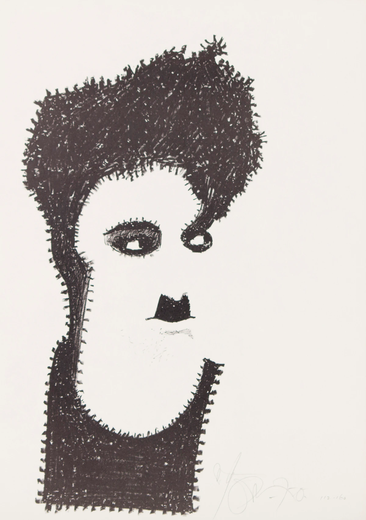 Harold Barling Town, Chaplin, lithograph, 1970
