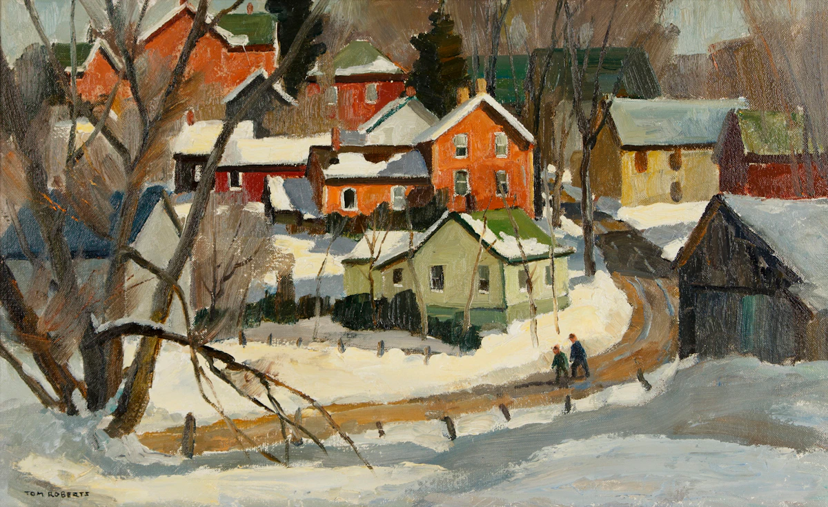 Thomas Keith Roberts, Winter Sunlight, Kettleby, oil on canvas